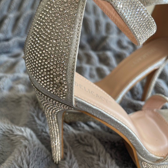 Silver rhinestone heels - Picture 3 of 7